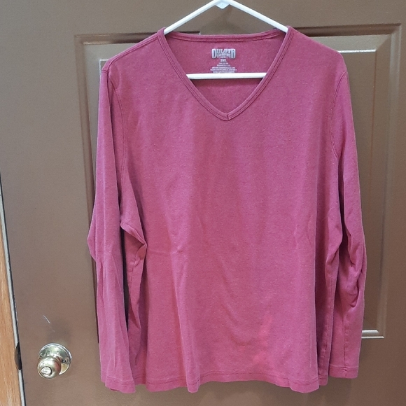 Duluth Trading Co Tops - Duluth Trading Co Red Long Sleeve T-Shirt